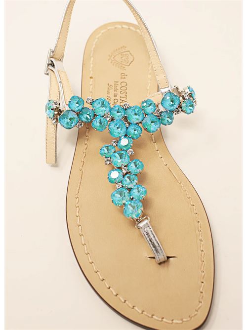 Sandali capri turchesi gioiello Da Costanzo | S3099AZZURRO